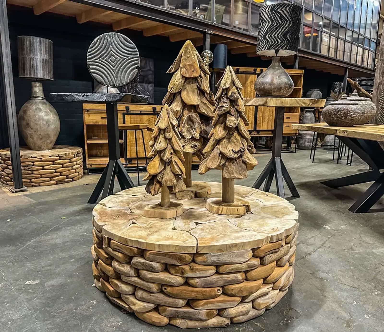 Weihnachtsbaum Teakholz Set