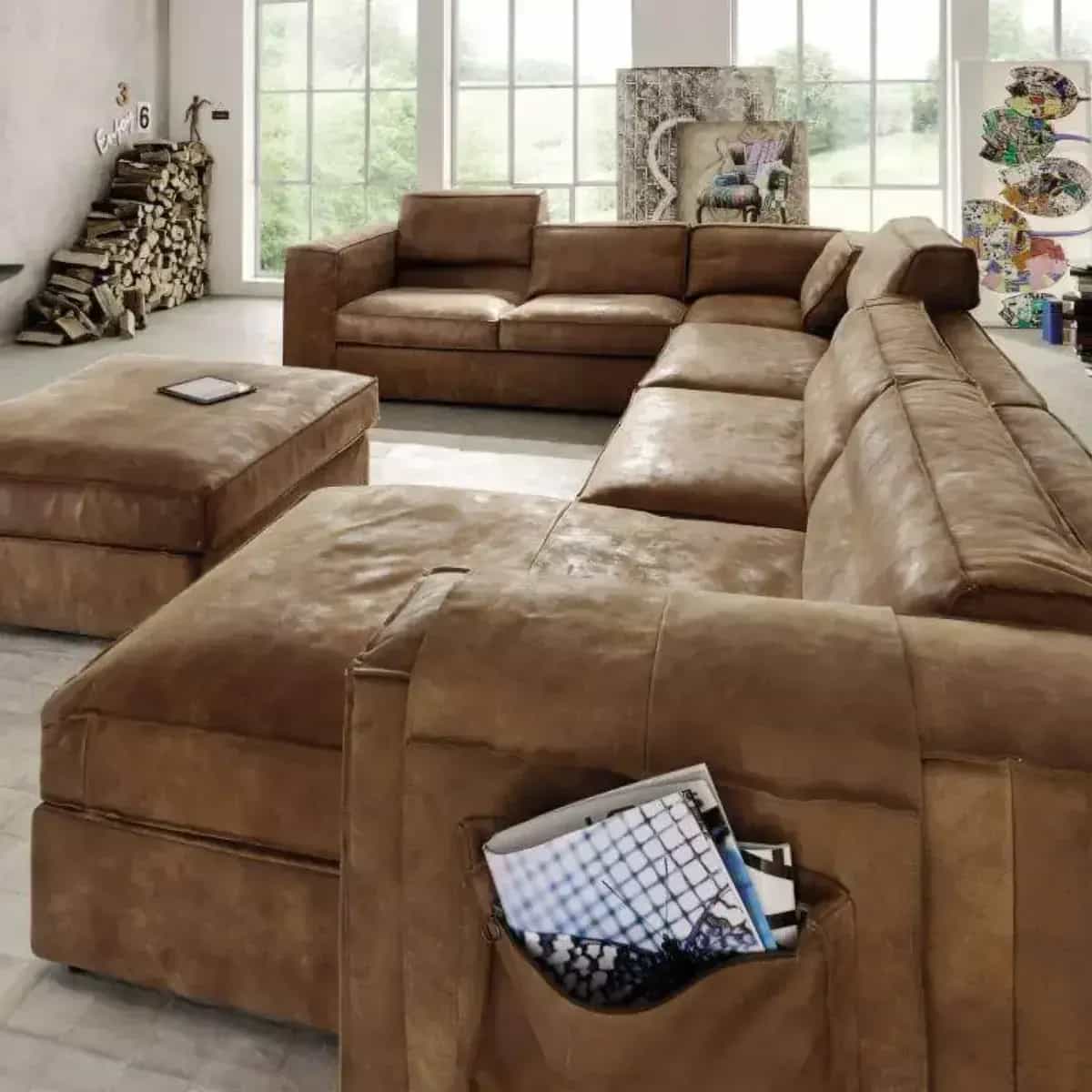 Ecksofa Sassari Nussbaum