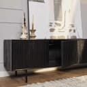 Fernsehmöbel Madison Schwarz | 210 cm - Starfurn