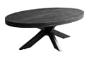 Couchtisch Mangoholz oval schwarz - Mokana Furniture