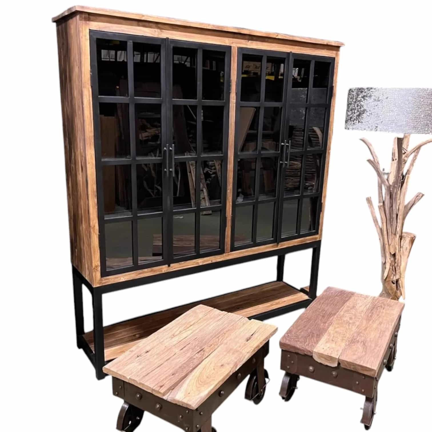 Vitrine Yuli Teakholz