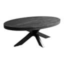 Couchtisch Mangoholz oval schwarz - Mokana Furniture
