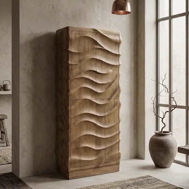 Nyawa Teakholz Wandschrank