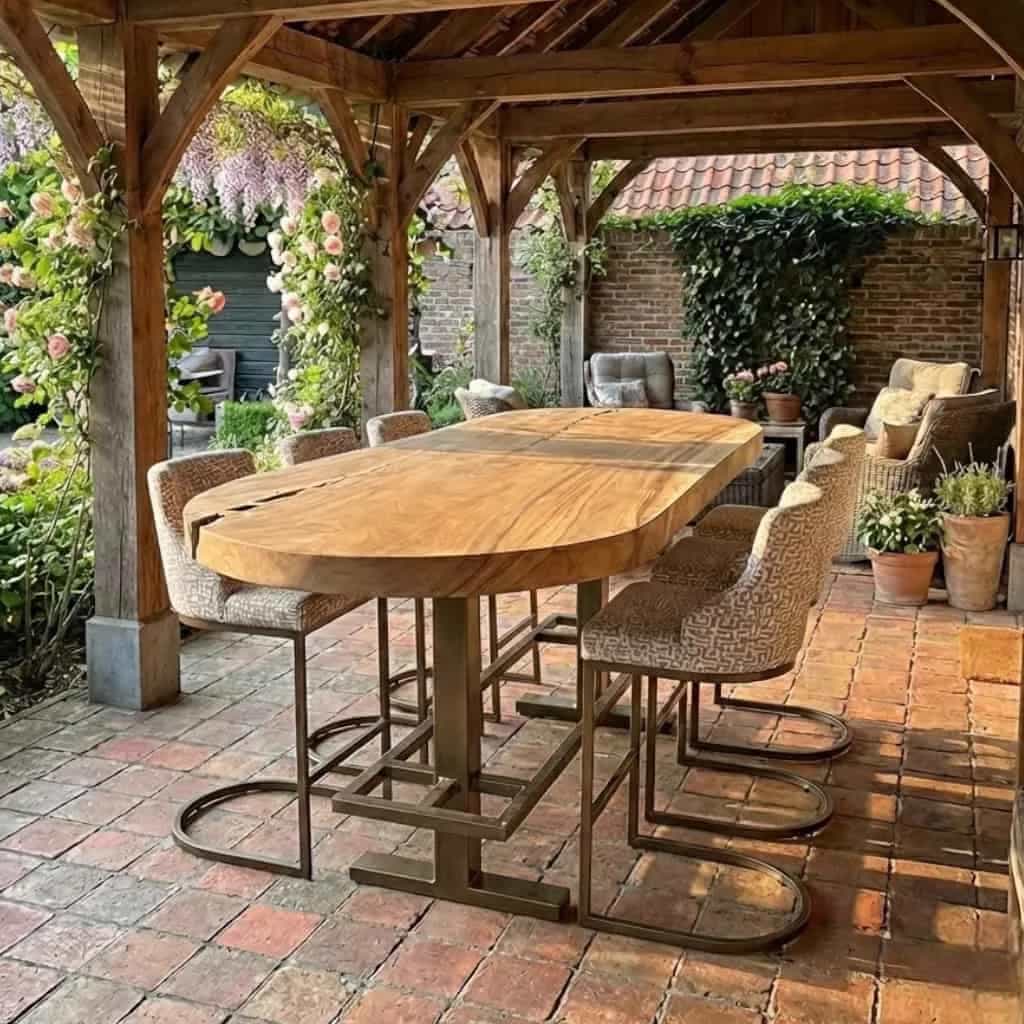 Bartisch Suar Holz oval
