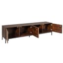 Tv meubel Madison Brown 210 cm mangohout in donkerbruin Mokana - Starfurn