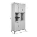 Vakkenkast Madison Brown 90 cm hout in lichtgrijs Modern sfeer Mokana - Starfurn
