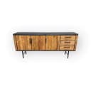 Sideboard Somo Teakholz 200cm schwarze Platte - Sventerior
