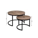 Couchtisch Otik Natural Oak | 70 cm | 2er-Set - Starfurn