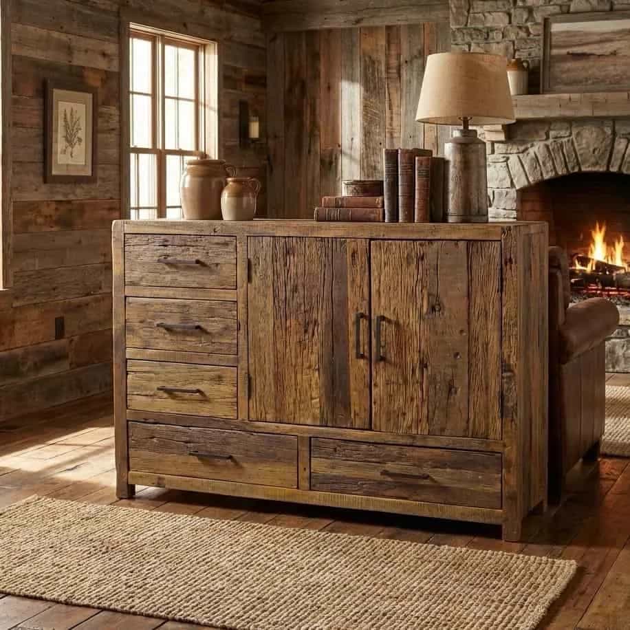 Brent Sideboard 120 cm | Altes Holz