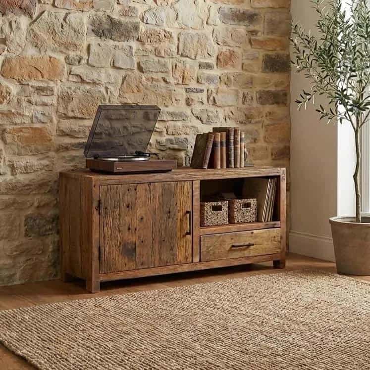 Brent TV-Schrank 120 cm | Altes Holz