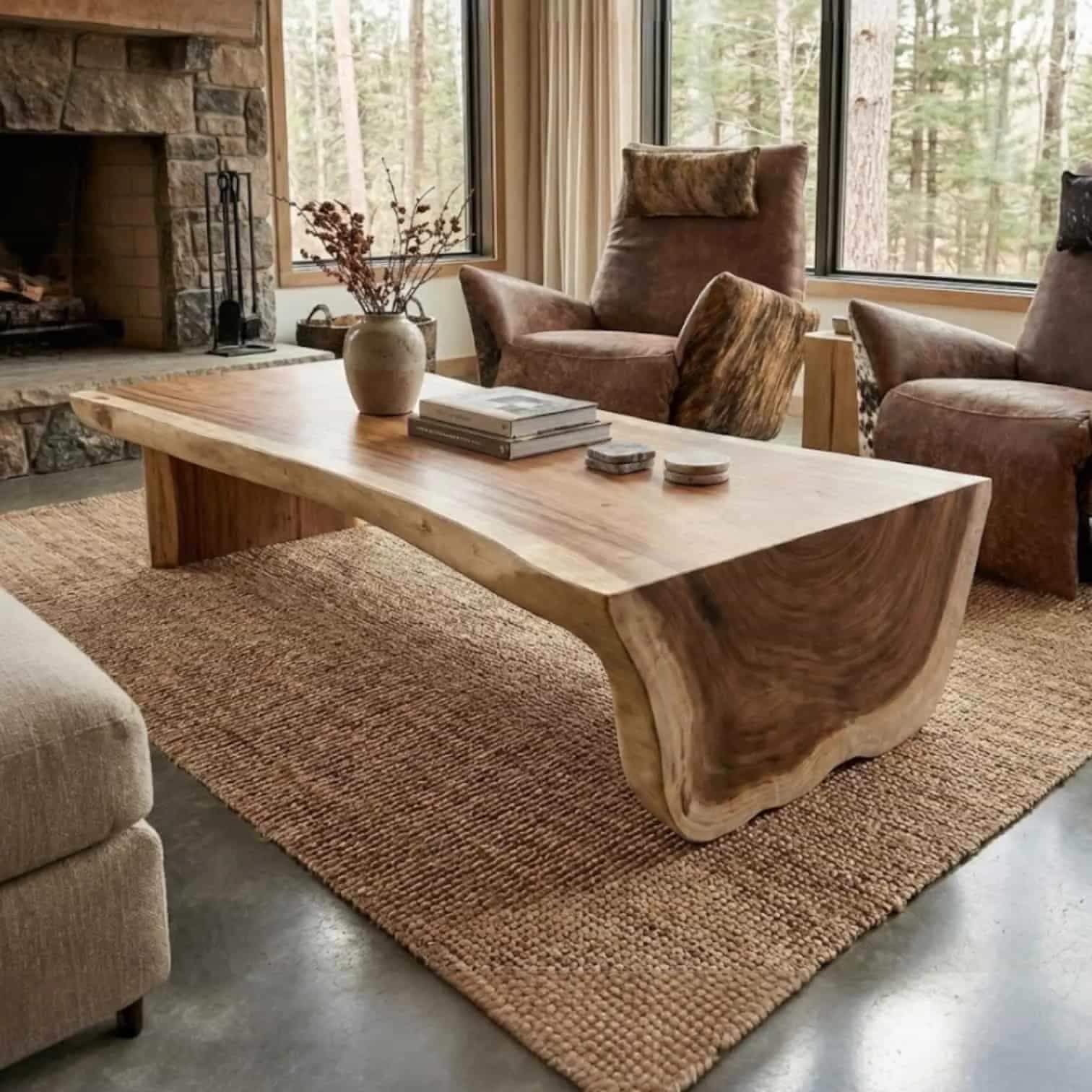Couchtisch Wasserfall Ayem | Suarholz | 180 cm