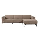 Leeds 2 5-AL + Chaise R - City 453 Moosgrau - Tower Living