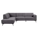 Leeds 2 5-AR + Ottoman L - City 464 Schwarz Blau - Tower Living