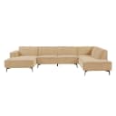 Leeds Chaise L - 2,5 - Ottoman R - City 120 Beige - Tower Living