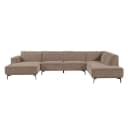Leeds Chaise L - 2,5 - Ottoman R - City 453 Moss Grey - Tower Living