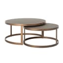Couchtisch Bloomville Messing Shagreen (2er-Set) - Richmond Interiors