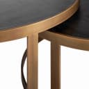 Couchtisch Blackbone Messing schwarz rustikal (2er-Set) - Richmond Interiors