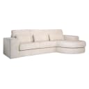 Sofa Felix weißer Chenille 2,5-Sitzer + Lounge rund rechts - Richmond Interiors