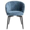 Amphara Esszimmerstuhl blau Chenille feuerhemmend - Richmond Interiors