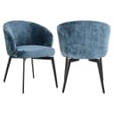Amphara Esszimmerstuhl blau Chenille feuerhemmend - Richmond Interiors
