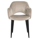 Esszimmerstuhl Giovanna trendy natur / khaki Samt feuerhemmend - Richmond Interiors