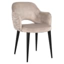Esszimmerstuhl Giovanna trendy natur / khaki Samt feuerhemmend - Richmond Interiors
