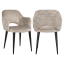 Esszimmerstuhl Giovanna trendy natur / khaki Samt feuerhemmend - Richmond Interiors