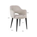 Esszimmerstuhl Giovanna naturfarben, schick, feuerhemmend - Richmond Interiors