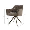 Armlehnstuhl Raster Hoven taupe-braun