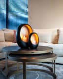 Couchtisch Blackbone Messing schwarz rustikal (2er-Set) - Richmond Interiors