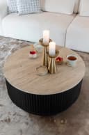 Couchtisch Hampton dunkelbraun 90Ø - Richmond Interiors