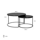 Couchtisch Bolder schwarz (2er-Set) - Richmond Interiors