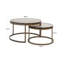 Couchtisch Cleo gold (2er Set) - Richmond Interiors