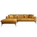 Nottingham 2 5-AR + Chaiselongue L - Adore 015 Gelb Orange - Tower Living