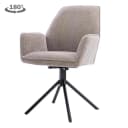 Amaro Sessel - Stoff Nature 120 Beige grau (drehbar) - Tower Living