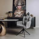 Bardi Armlehnstuhl - Haga 16 Charcoal - Tower Living