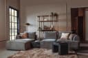 Canterbury 2 5-AR + Chaise L - Mona 464 Zementgrau - Tower Living