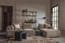 Canterbury 2,5-AL + Chaise R - Mona 120 Taupe - Tower Living