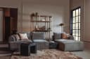 Canterbury 2 5-AL + Chaise R - Mona 464 Zementgrau - Tower Living
