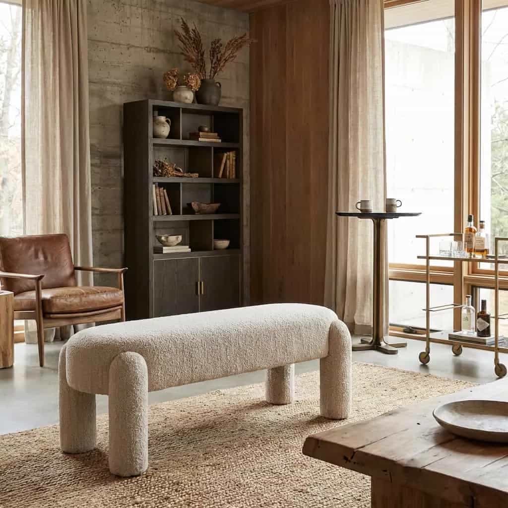 Bank Holly, hübsch in Creme