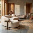 Sofa Pandora beige angora lounge links - Richmond Interiors