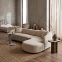 Sofa Pandora beige angora lounge rechts - Richmond Interiors