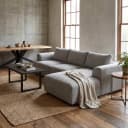 Canterbury 2,5-AL + Chaise R - Mona 120 Taupe - Tower Living