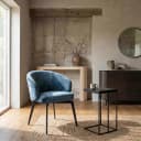 Amphara Esszimmerstuhl blau Chenille feuerhemmend - Richmond Interiors