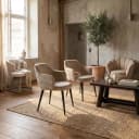 Esszimmerstuhl Giovanna trendy natur / khaki Samt feuerhemmend - Richmond Interiors