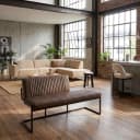 Ferro Bank 155 - Stoff Savannah dunkelbraun - Tower Living