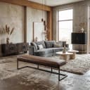 Ferro Bank 155 - Stoff Savannah hellbraun - Tower Living