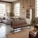 Ferro Bank 205 - Stoff Savannah dunkelbraun - Tower Living
