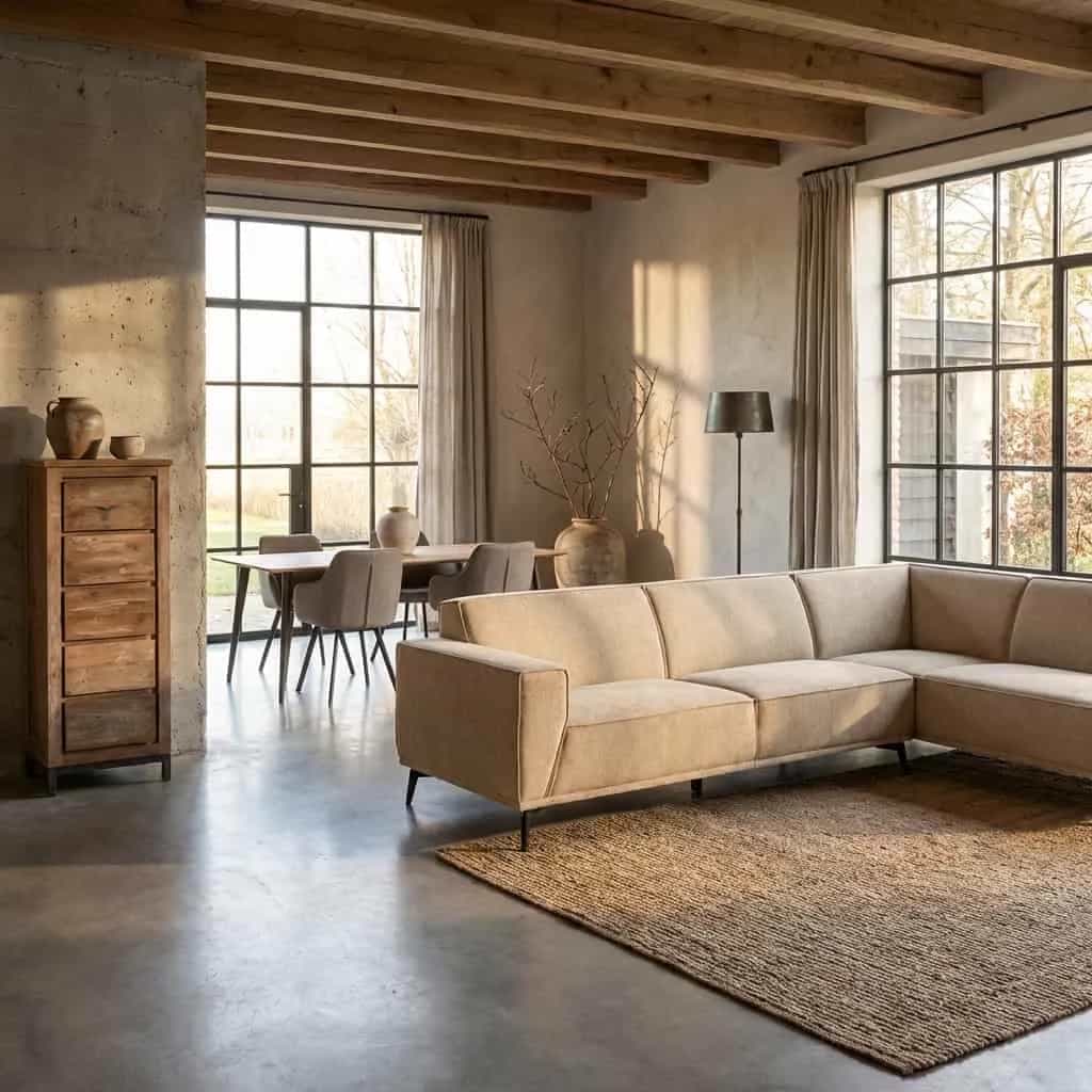 Leeds 2 5-AL + Ottomane R - City 120 Beige