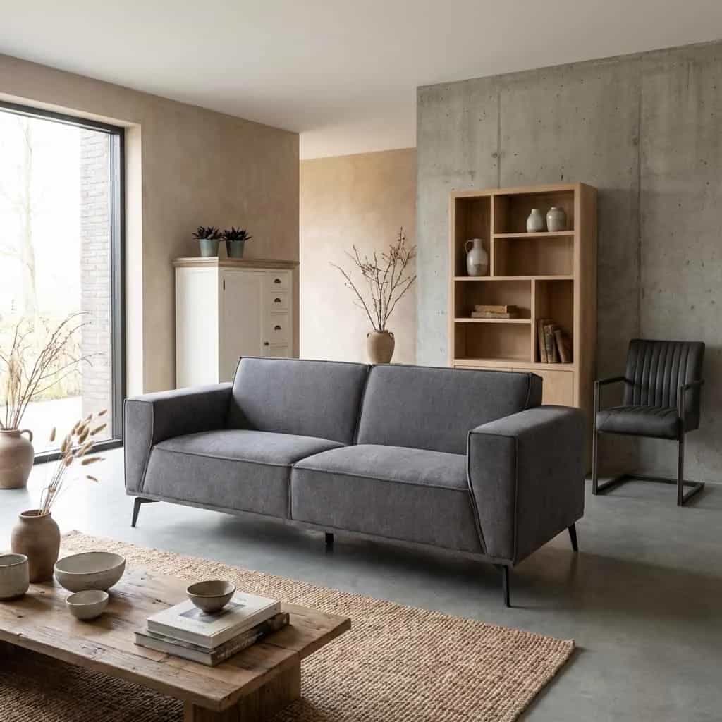 Leeds 3 + 2 5-Sitzer - City 464 Schwarz Blau